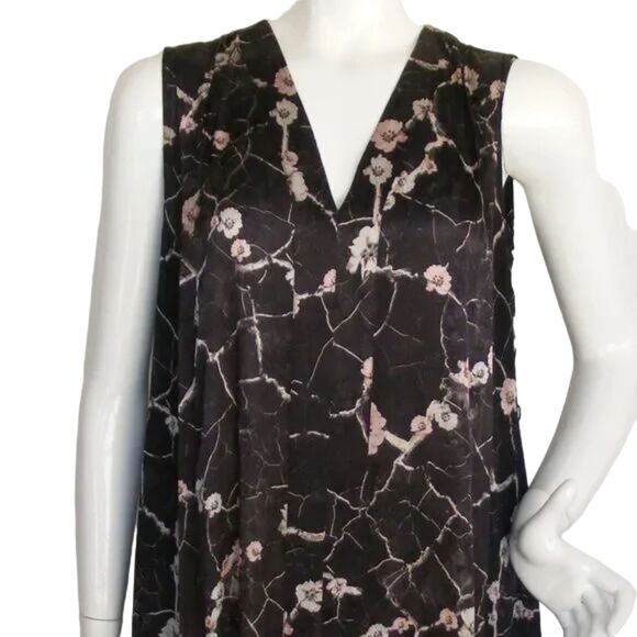 ALL SAINTS Dress, 4, Long, Floral, Sleeveless, V-neck, Karian, Hope, Silk Blend - Picture 2 of 15